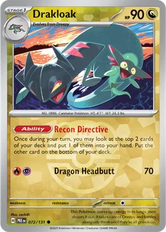 Drakloak Master Ball Holo 72
